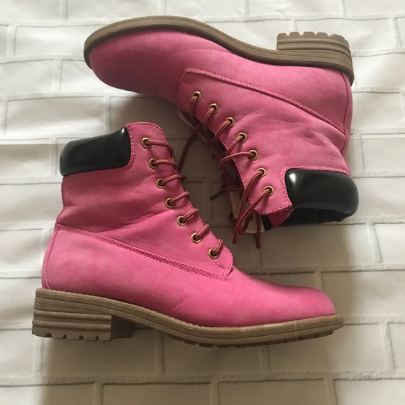 Shoes - Lace-Up Lug Sole Work Boot